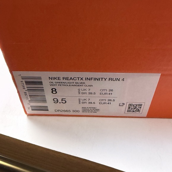 Nike ReactX Infinity Run 4 Oil Green DR2665-300 Men's 8 Running Shoe Sneaker New - Picture 11 of 11